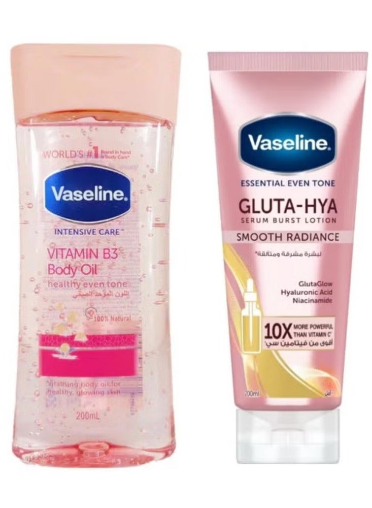 Vaseline Body Oil With Vitamin B3 Gluta Hya Dewy Radiance